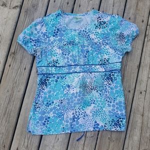 💥3 for $15💥 Healthpro Floral Nursing Scrub Top MED
